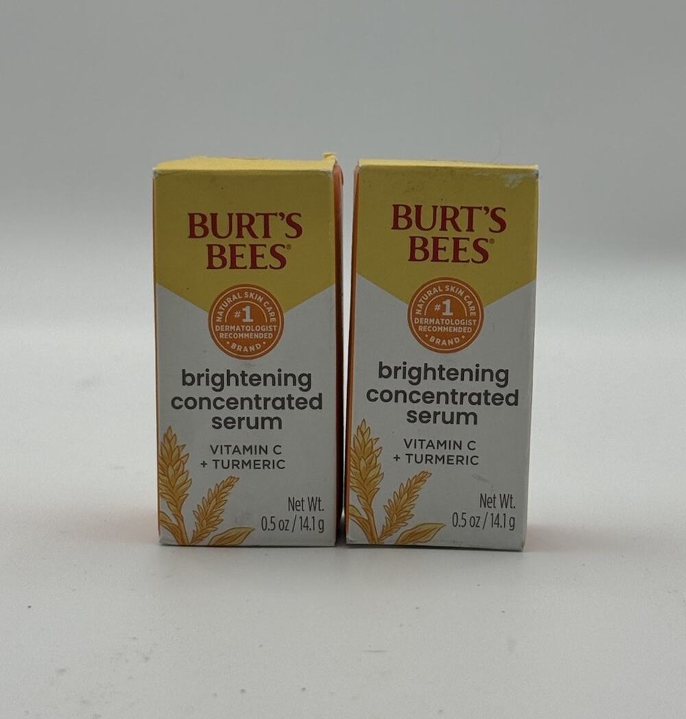 [2 Pc] Burt's Bees Brightening Concentrated Serum w/ Vitamin C + Turmeric 0.5oz